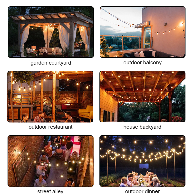 HCP095  S14太阳能暖白灯串